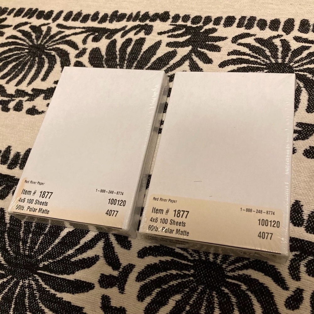 NEW 4x6 Red River Paper 60 lb. Polar Matte - (2) 100 Sheet Boxes